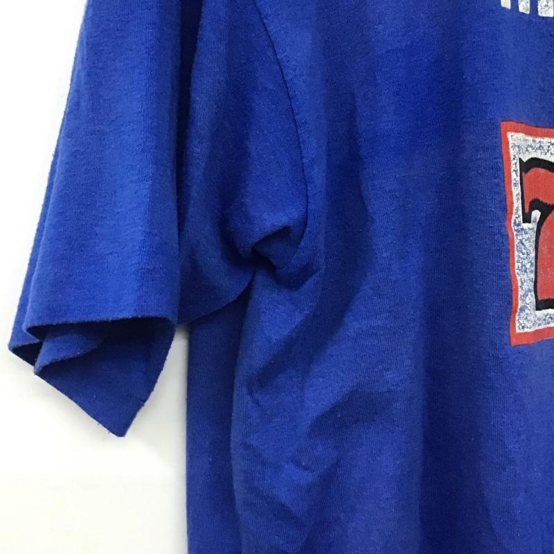 古着 USED Tシャツ 半袖 半袖カットソー プリントTシャツ クルーネックカットソー ロゴ、文字 青 / ブルー / blue メンズ USED 古着 中古 10158993