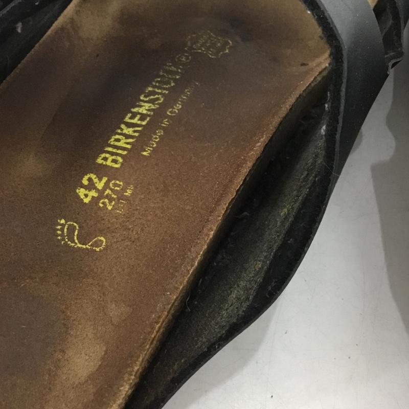 ビルケンシュトック BIRKENSTOCK サンダル サンダル コンフォートサンダル 42 27cm 27.0cm 無地 黒 / ブラック / black メンズ USED 古着 中古 10159000
