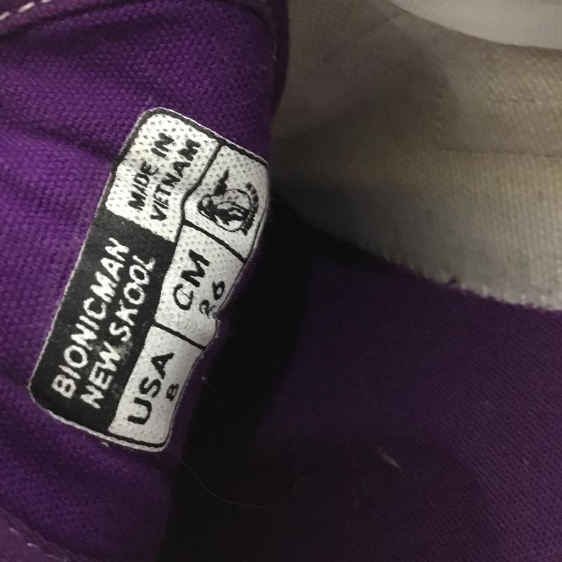 バイオニックマン BIONICMAN スニーカー スニーカー NEW SKOOL ローカット 26cm 26.0cm ロゴ、文字 紫 / パープル / purple メンズ USED 古着 中古 10159006