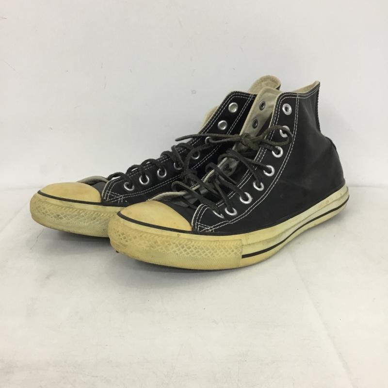 コンバース CONVERSE スニーカー スニーカー 18616 LEATHER ALL STAR HI 28.5cm 28.5cm ロゴ、文字 黒 / ブラック / black メンズ USED 古着 中古 10159013