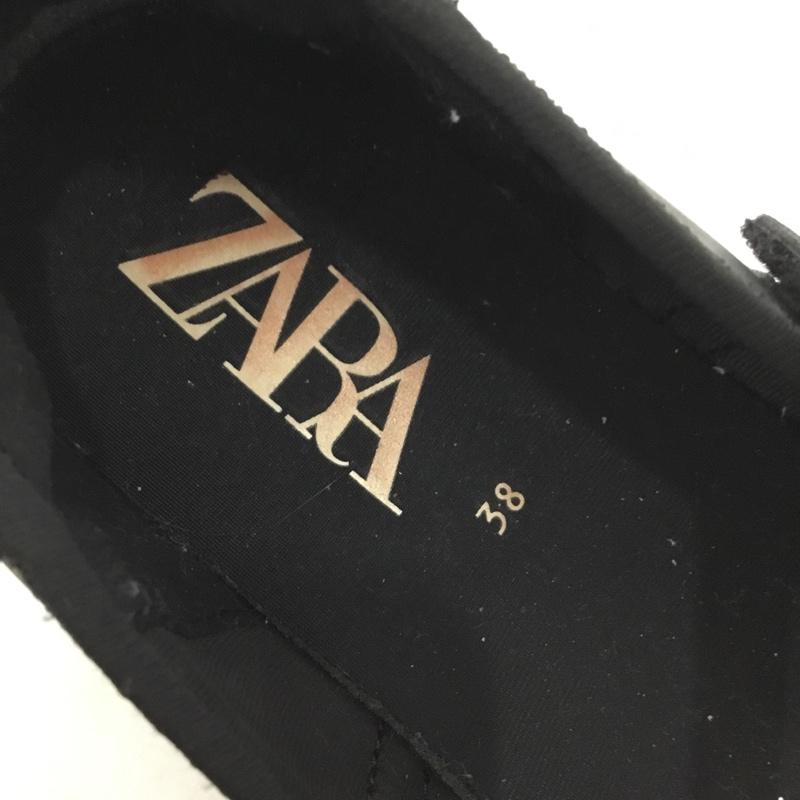 ザラ ZARA スニーカー スニーカー メリージェーン 厚底 38 無地 黒 / ブラック / black レディース USED 古着 中古 10159024