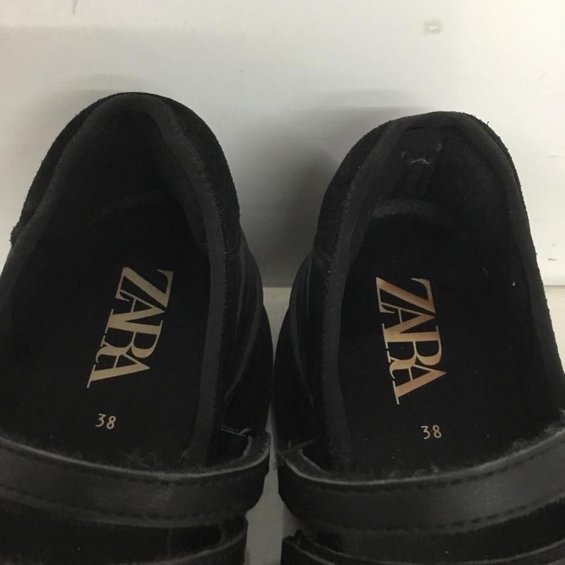 ザラ ZARA スニーカー スニーカー メリージェーン 厚底 38 無地 黒 / ブラック / black レディース USED 古着 中古 10159024