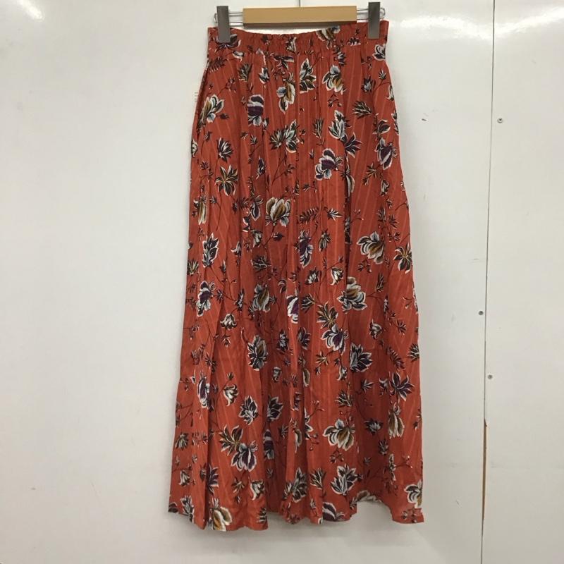 アズールバイマウジー AZUL BY MOUSSY スカート ロングスカート 250CSH31-385D フラワータックロングスカート M 総柄 橙 / オレンジ / orange レディース USED 古着 中古 10159034