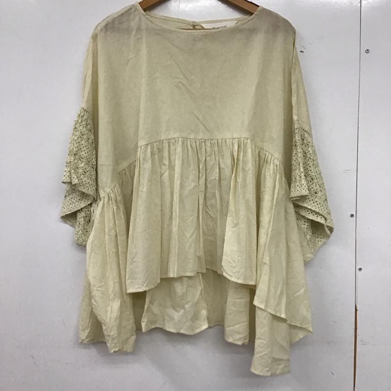 ナチュラルバイクリップ natural by clip カットソー 七分袖 FREE 無地 オフホワイト / オフホワイト / レディース USED 古着 中古 10159036