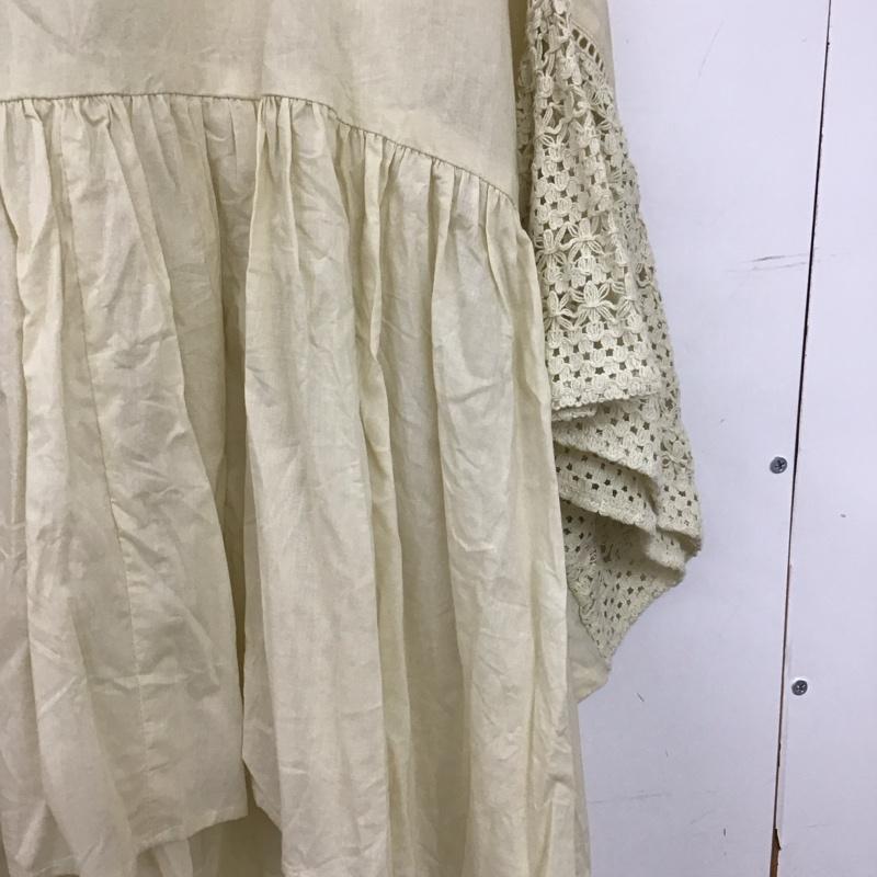 ナチュラルバイクリップ natural by clip カットソー 七分袖 FREE 無地 オフホワイト / オフホワイト / レディース USED 古着 中古 10159036