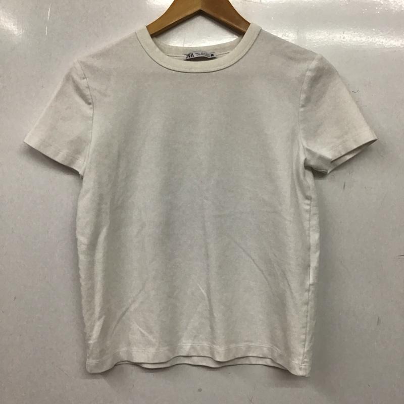 ザラ ZARA Tシャツ 半袖 S 無地 白 / ホワイト / white レディース USED 古着 中古 10159037