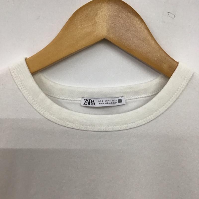 ザラ ZARA Tシャツ 半袖 S 無地 白 / ホワイト / white レディース USED 古着 中古 10159037