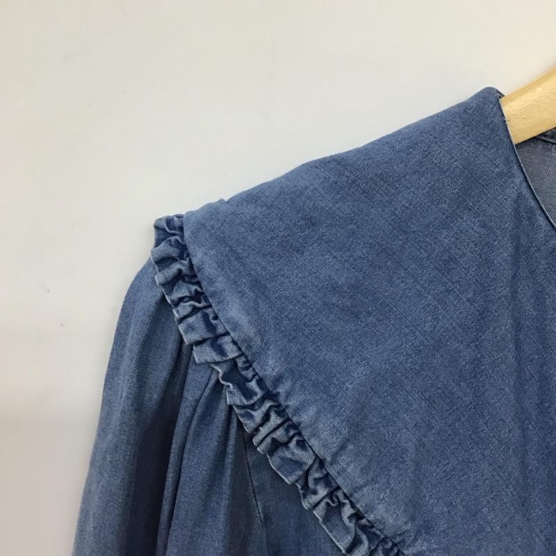 ザラ ZARA シャツ、ブラウス 長袖 S 無地 水色 / ライトブルー / レディース USED 古着 中古 10159040
