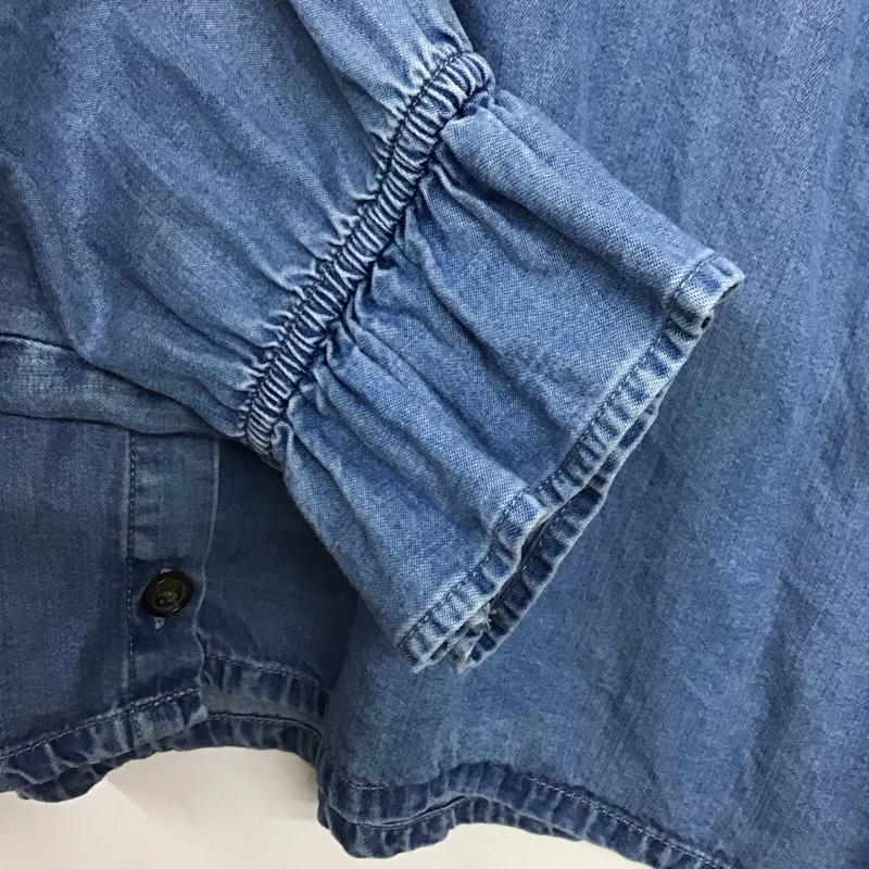 ザラ ZARA シャツ、ブラウス 長袖 S 無地 水色 / ライトブルー / レディース USED 古着 中古 10159040