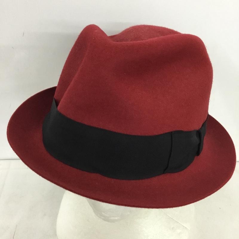 古着 USED 帽子 ハット 東京HAT ROCKERS WACKO MARIA 中折れ帽 無地 赤 / レッド / red メンズ USED 古着 中古 10159043