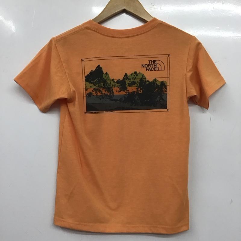 ザノースフェイス THE NORTH FACE Tシャツ 半袖 140cm プリント 橙 / オレンジ / orange ボーイズ USED 古着 中古 10159045
