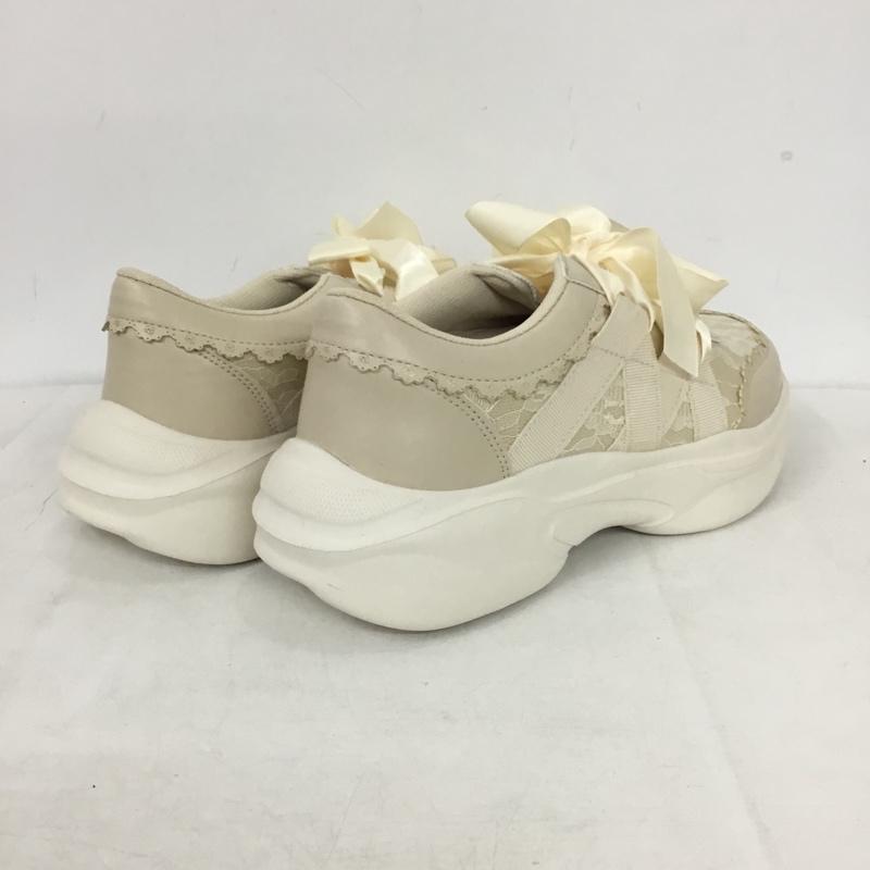 古着 USED スニーカー スニーカー AM9140 ニナス 青木美沙子 レーススニーカー L L レース柄 アイボリー / アイボリー / レディース USED 古着 中古 10159046