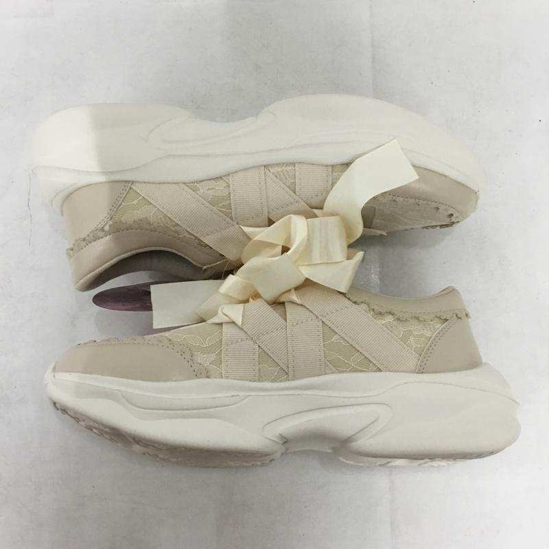 古着 USED スニーカー スニーカー AM9140 ニナス 青木美沙子 レーススニーカー L L レース柄 アイボリー / アイボリー / レディース USED 古着 中古 10159046