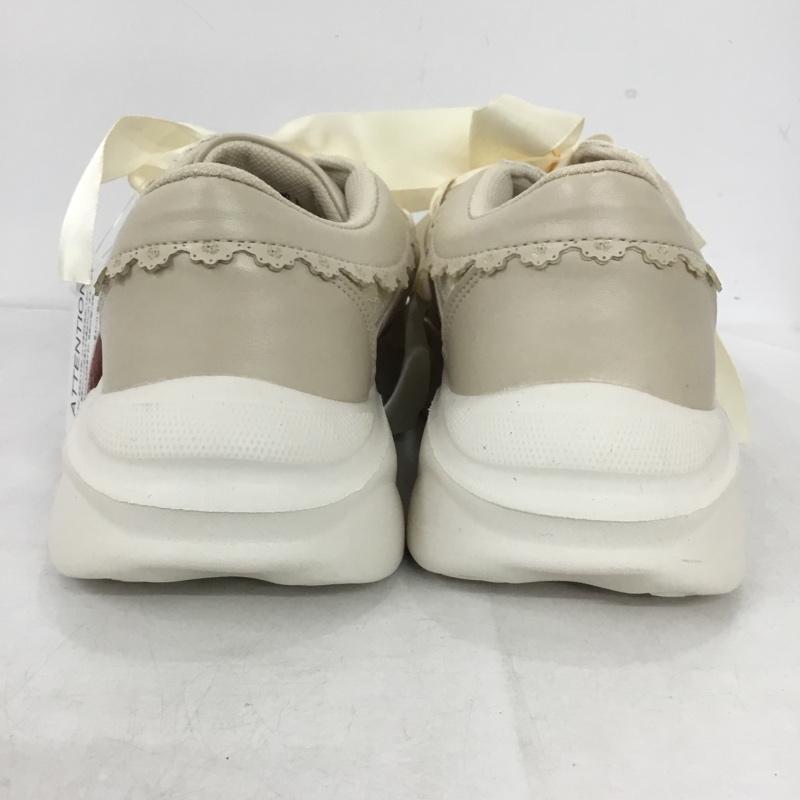 古着 USED スニーカー スニーカー AM9140 ニナス 青木美沙子 レーススニーカー L L レース柄 アイボリー / アイボリー / レディース USED 古着 中古 10159046