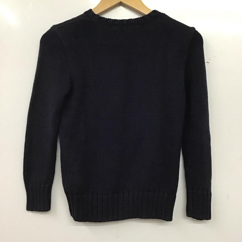 ポロラルフローレン POLO RALPH LAUREN ニット、セーター 長袖 7 無地 紺 / ネイビー / navy ボーイズ USED 古着 中古 10159053
