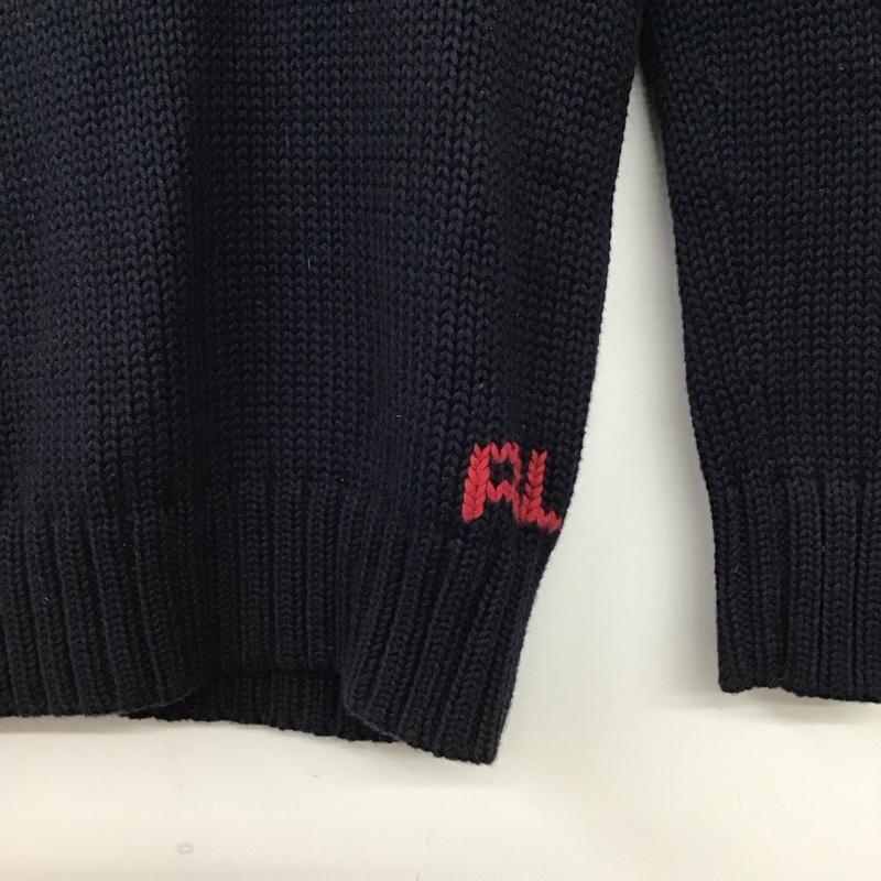 ポロラルフローレン POLO RALPH LAUREN ニット、セーター 長袖 7 無地 紺 / ネイビー / navy ボーイズ USED 古着 中古 10159053