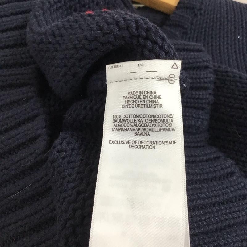 ポロラルフローレン POLO RALPH LAUREN ニット、セーター 長袖 7 無地 紺 / ネイビー / navy ボーイズ USED 古着 中古 10159053