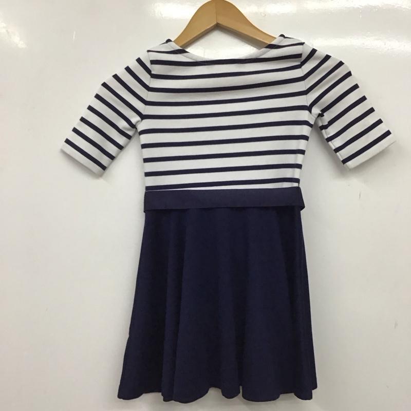 ポロラルフローレン POLO RALPH LAUREN ワンピース ミニスカート 5 ボーダー柄 X 無地 白 / ホワイト / white X 紺 / ネイビー / navy ガールズ USED 古着 中古 10159054