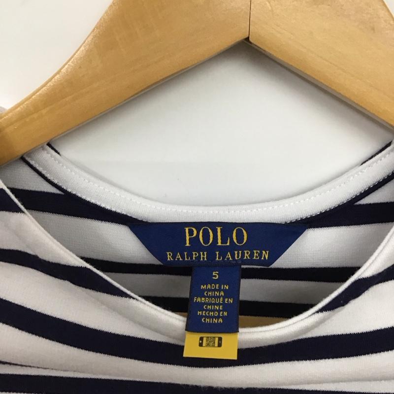 ポロラルフローレン POLO RALPH LAUREN ワンピース ミニスカート 5 ボーダー柄 X 無地 白 / ホワイト / white X 紺 / ネイビー / navy ガールズ USED 古着 中古 10159054