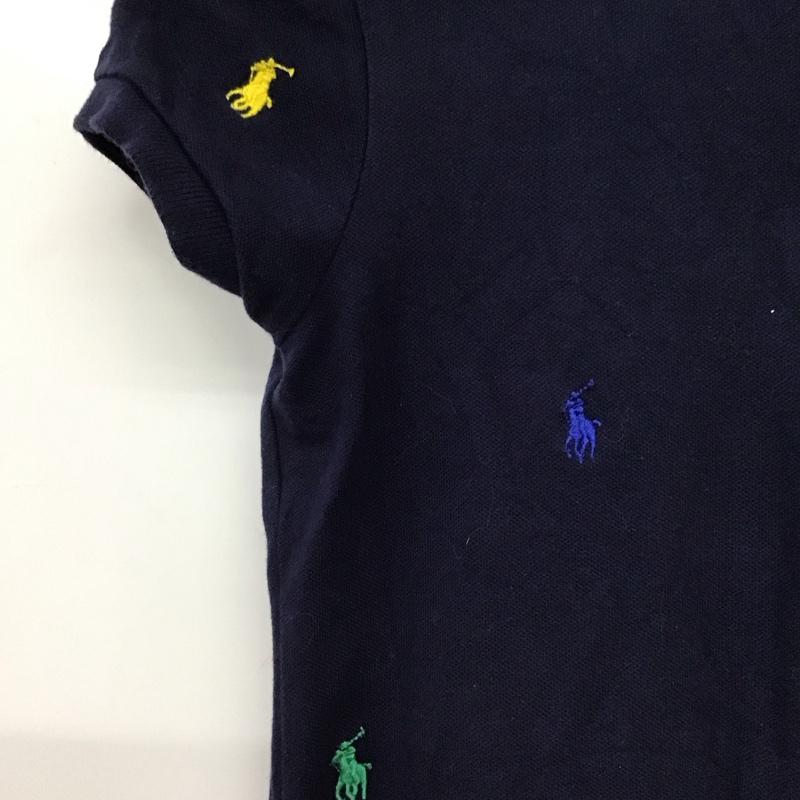 ポロラルフローレン POLO RALPH LAUREN ワンピース ひざ丈スカート M ロゴ、文字 紺 / ネイビー / navy ガールズ USED 古着 中古 10159058