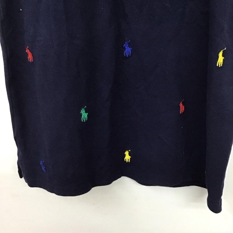 ポロラルフローレン POLO RALPH LAUREN ワンピース ひざ丈スカート M ロゴ、文字 紺 / ネイビー / navy ガールズ USED 古着 中古 10159058