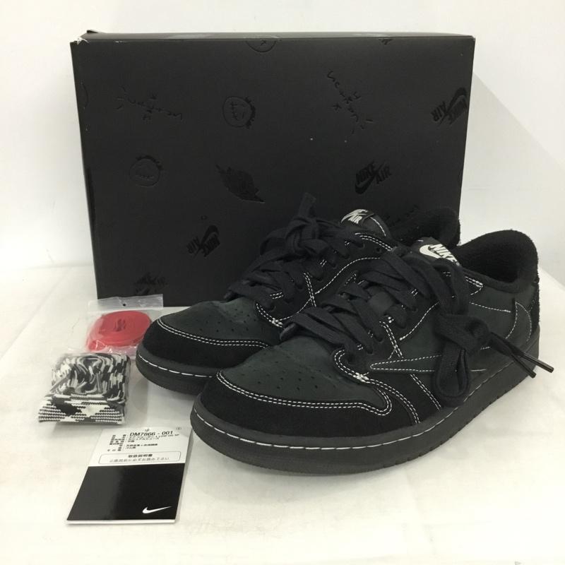ナイキ NIKE スニーカー スニーカー DM7866-001 AIR JORDAN 1 LOW OG SP TRAVIS SCOTT バンダナ付属 27cm 箱有 27.0cm ロゴ、文字 黒 / ブラック / black メンズ USED 古着 中古 10159062