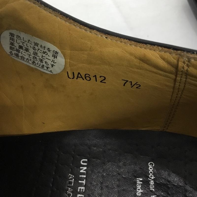 ユナイテッドアローズ UNITED ARROWS 革靴 革靴 UA612 ストレートチップ 7.5  黒 / ブラック / black メンズ USED 古着 中古 10159063