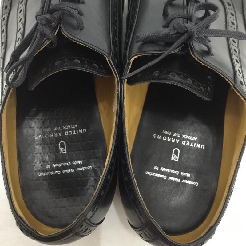 ユナイテッドアローズ UNITED ARROWS 革靴 革靴 UA612 ストレートチップ 7.5  黒 / ブラック / black メンズ USED 古着 中古 10159063