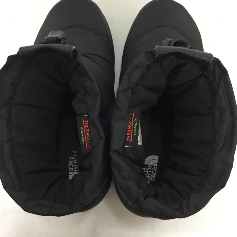ザノースフェイス THE NORTH FACE ブーツ ショートブーツ NF51874 NUPTSE BOOTIE WP VI SHORT ヌプシ 防寒ブーツ 26cm 26.0cm ロゴ、文字 黒 / ブラック / black メンズ USED 古着 中古 10159066