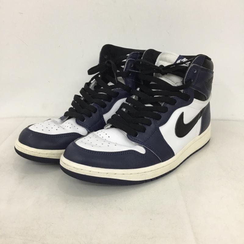 ナイキ NIKE スニーカー スニーカー DZ5485-401 AIR JORDAN 1 RETRO HIGH OG 28cm 28.0cm ロゴ、文字 白 / ホワイト / white X 黒 / ブラック / black X 紺 / ネイビー / navy メンズ USED 古着 中古 10159071