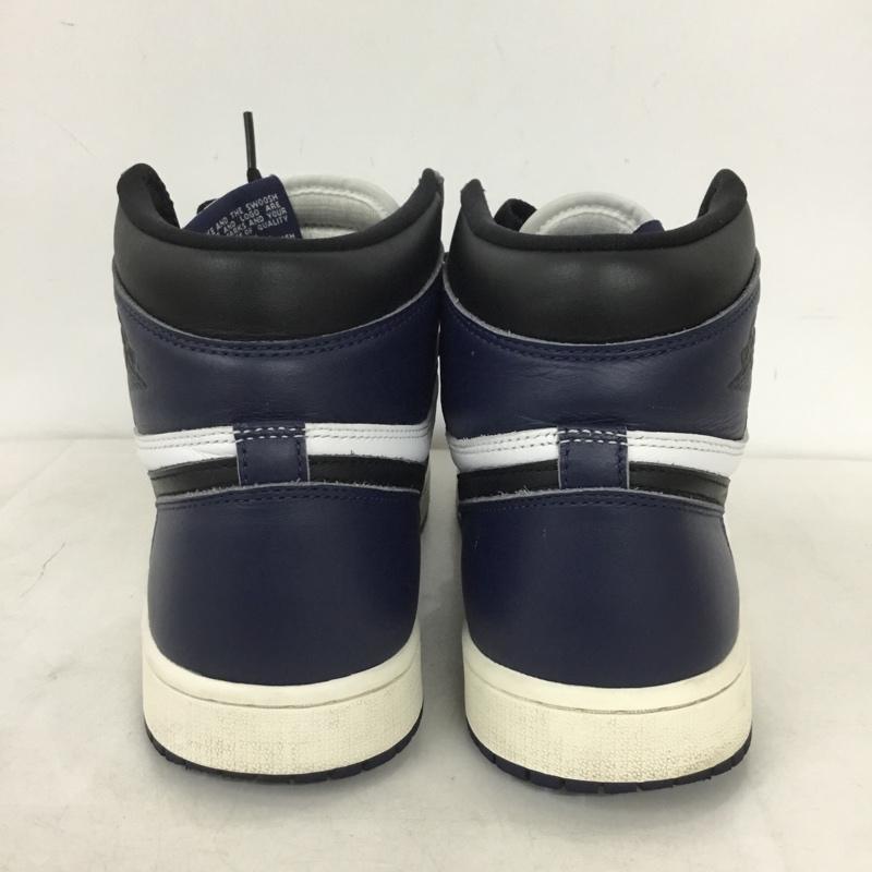 ナイキ NIKE スニーカー スニーカー DZ5485-401 AIR JORDAN 1 RETRO HIGH OG 28cm 28.0cm ロゴ、文字 白 / ホワイト / white X 黒 / ブラック / black X 紺 / ネイビー / navy メンズ USED 古着 中古 10159071
