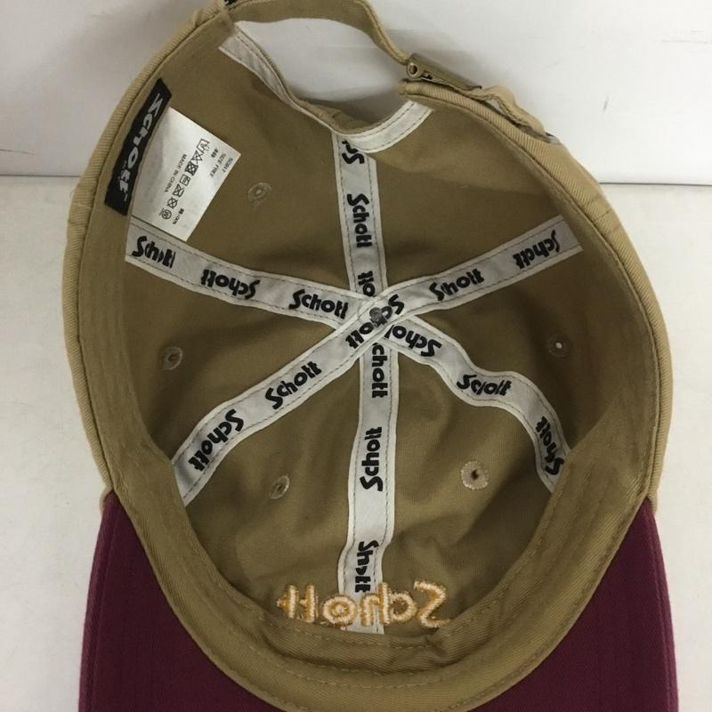 ショット schott 帽子 キャップ SC017 バイカラー ロゴ、文字 ベージュ / ベージュ / beige X 紫 / パープル / purple メンズ USED 古着 中古 10159084