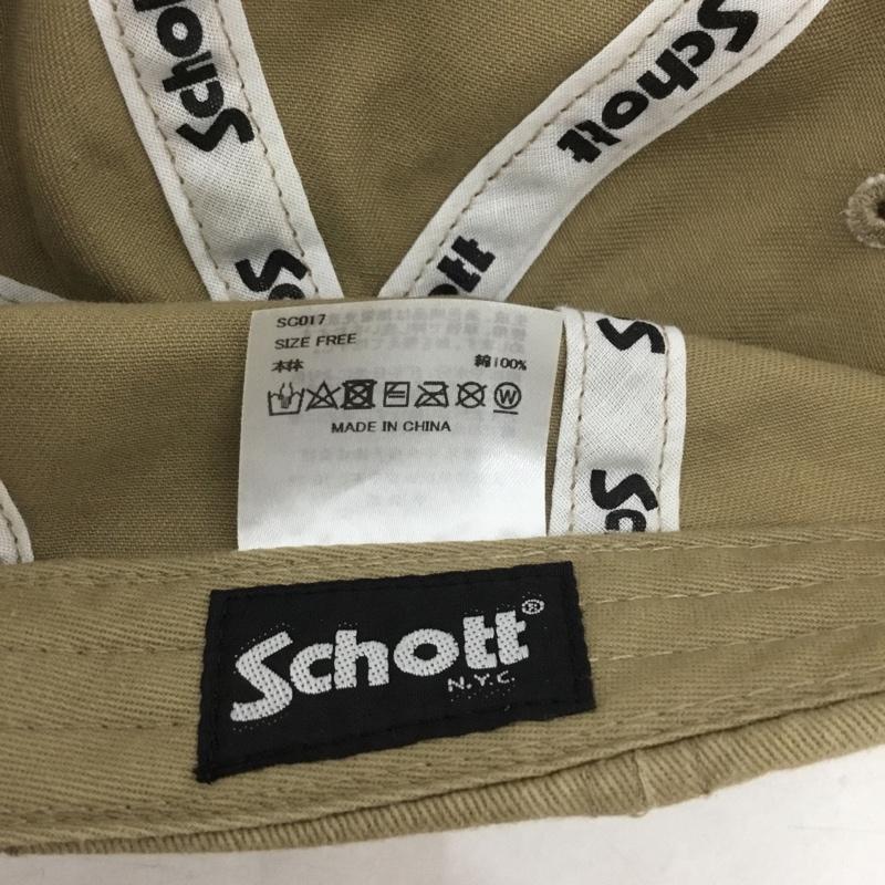 ショット schott 帽子 キャップ SC017 バイカラー ロゴ、文字 ベージュ / ベージュ / beige X 紫 / パープル / purple メンズ USED 古着 中古 10159084