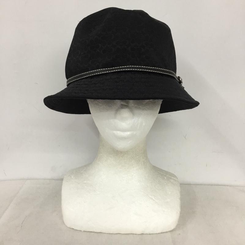 コーチ COACH 帽子 ハット バケットハット 総柄 黒 / ブラック / black レディース USED 古着 中古 10159085