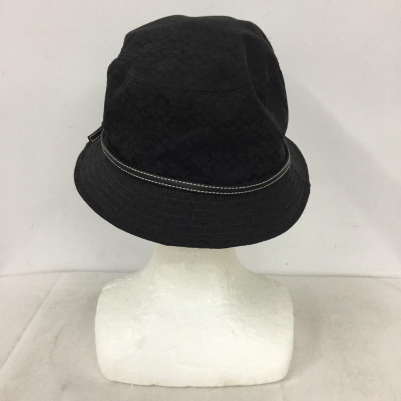コーチ COACH 帽子 ハット バケットハット 総柄 黒 / ブラック / black レディース USED 古着 中古 10159085
