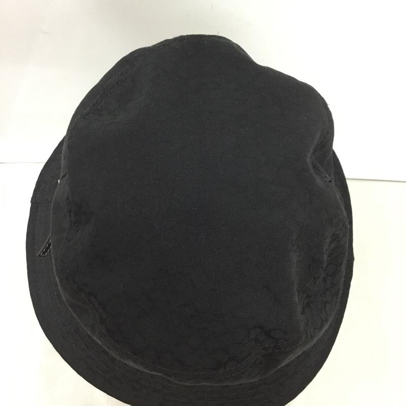 コーチ COACH 帽子 ハット バケットハット 総柄 黒 / ブラック / black レディース USED 古着 中古 10159085