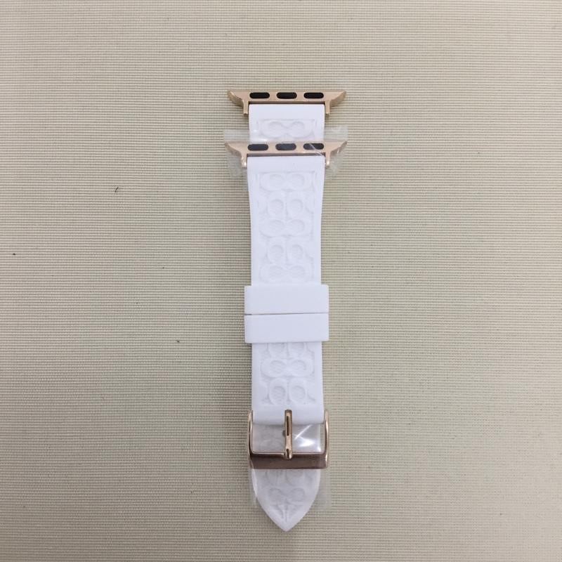 コーチ COACH ファッション小物 ファッション小物 14700041 Apple Watch専用 交換用シリコンラバーベルト 総柄 白 / ホワイト / white レディース USED 古着 中古 10159100