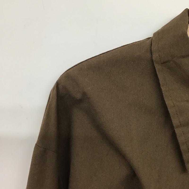 ウェアガード Wear Guard シャツ、ブラウス 長袖 長袖シャツ カジュアルシャツ XXL ロゴ、文字 茶 / ブラウン / brown メンズ USED 古着 中古 10159101