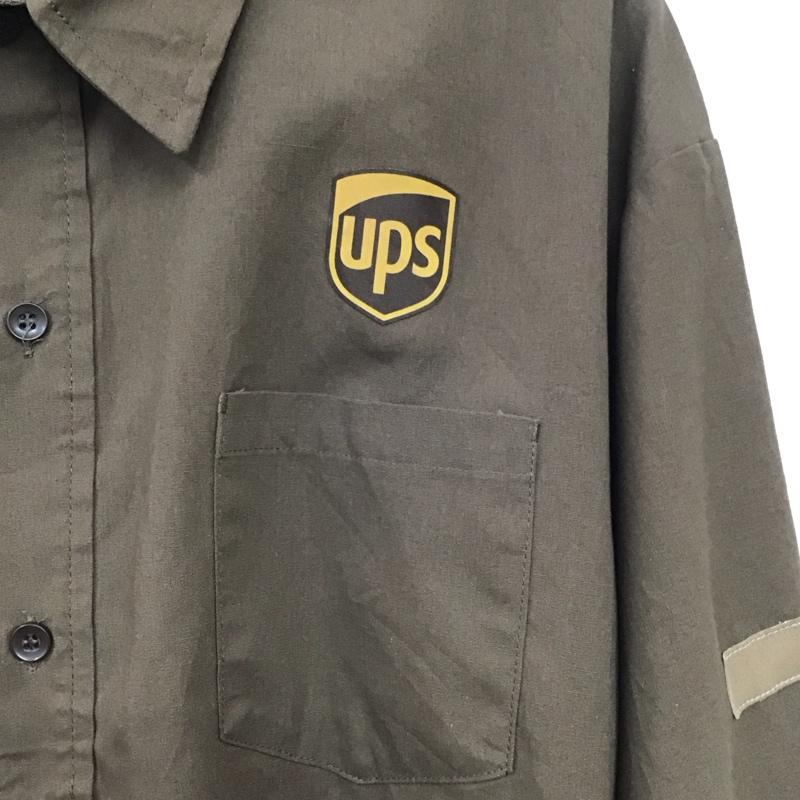ウェアガード Wear Guard シャツ、ブラウス 長袖 長袖シャツ カジュアルシャツ XXL ロゴ、文字 茶 / ブラウン / brown メンズ USED 古着 中古 10159101