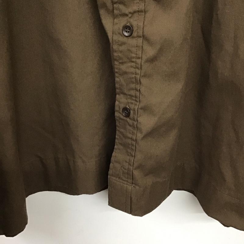 ウェアガード Wear Guard シャツ、ブラウス 長袖 長袖シャツ カジュアルシャツ XXL ロゴ、文字 茶 / ブラウン / brown メンズ USED 古着 中古 10159101