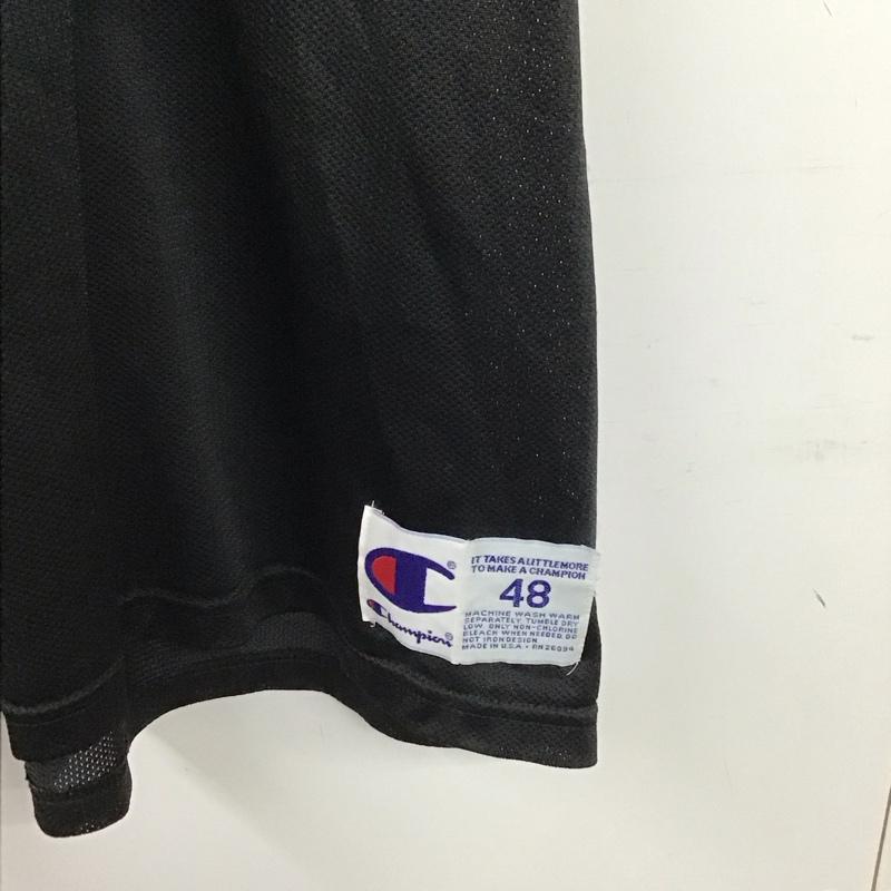 チャンピオン Champion タンクトップ タンクトップ タンクトップ ノースリーブカットソー クルーネック 48 プリント 黒 / ブラック / black メンズ USED 古着 中古 10159108