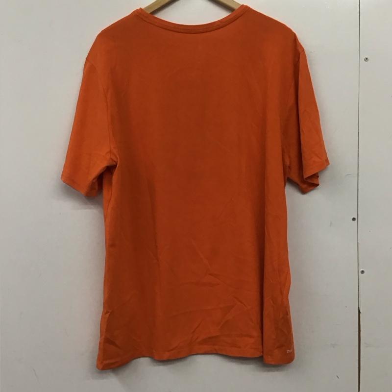 ナイキ NIKE Tシャツ 半袖 半袖カットソー プリントTシャツ クルーネックカットソー XL ロゴ、文字 橙 / オレンジ / orange メンズ USED 古着 中古 10159109