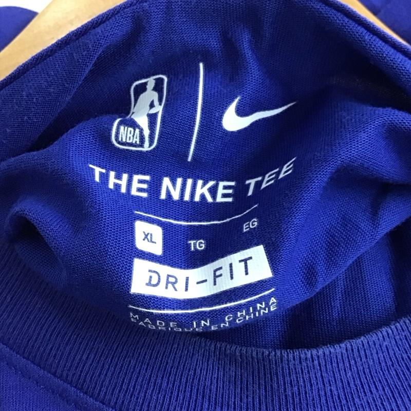 ナイキ NIKE Tシャツ 半袖 半袖カットソー プリントTシャツ クルーネックカットソー XL ロゴ、文字 青 / ブルー / blue メンズ USED 古着 中古 10159112