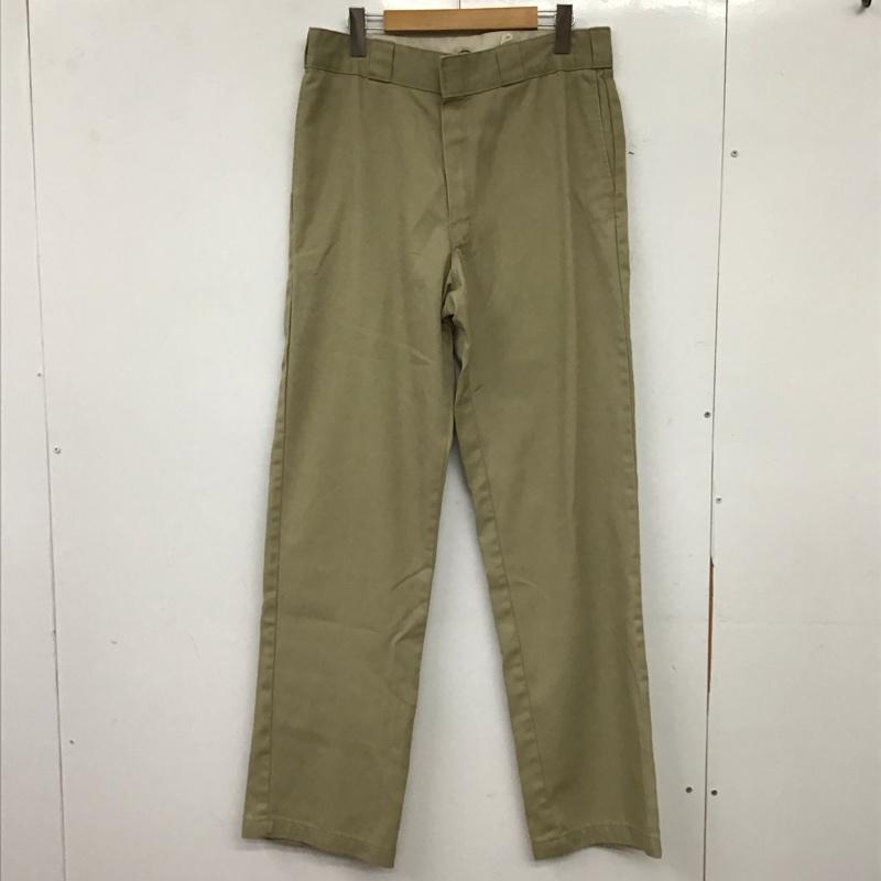 ディッキーズ Dickies パンツ ワークパンツ、ペインターパンツ ワークパンツ ワイドパンツ カジュアルパンツ 33インチ 無地 ベージュ / ベージュ / beige メンズ USED 古着 中古 10159118