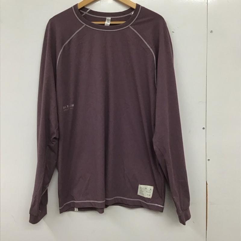 アディダス adidas カットソー 長袖 長袖カットソー プリントカットソー クルーネック L ロゴ、文字 紫 / パープル / purple メンズ USED 古着 中古 10159119