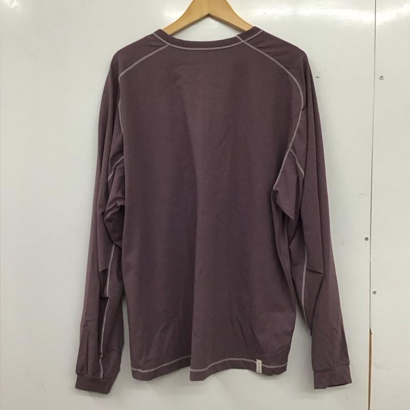 アディダス adidas カットソー 長袖 長袖カットソー プリントカットソー クルーネック L ロゴ、文字 紫 / パープル / purple メンズ USED 古着 中古 10159119