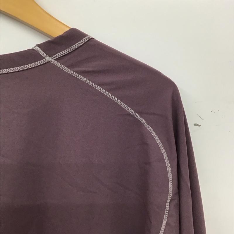 アディダス adidas カットソー 長袖 長袖カットソー プリントカットソー クルーネック L ロゴ、文字 紫 / パープル / purple メンズ USED 古着 中古 10159119