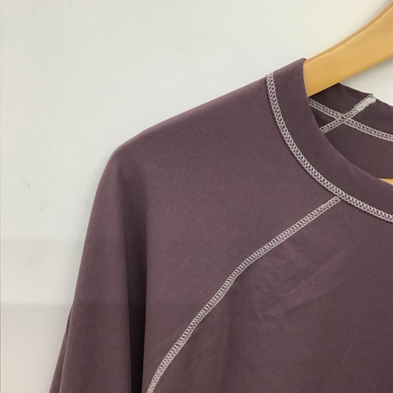 アディダス adidas カットソー 長袖 長袖カットソー プリントカットソー クルーネック L ロゴ、文字 紫 / パープル / purple メンズ USED 古着 中古 10159119