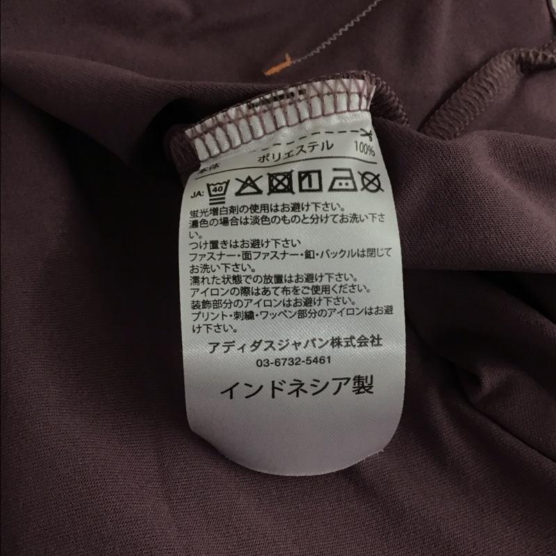 アディダス adidas カットソー 長袖 長袖カットソー プリントカットソー クルーネック L ロゴ、文字 紫 / パープル / purple メンズ USED 古着 中古 10159119