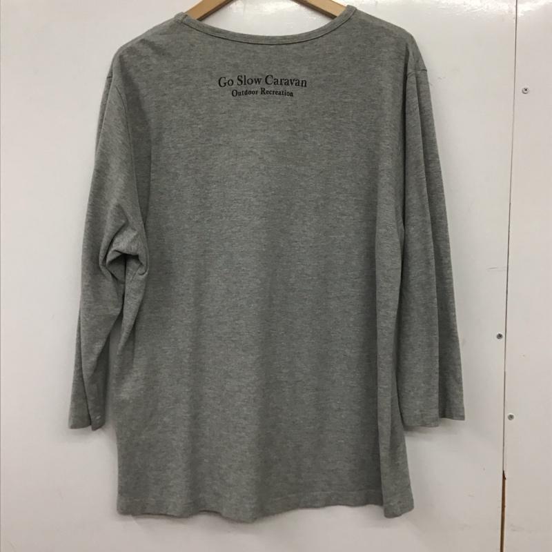 ゴースローキャラバン go slow caravan カットソー 長袖 長袖カットソー プリントカットソー クルーネック 4 プリント 灰 / グレー / gray メンズ USED 古着 中古 10159122